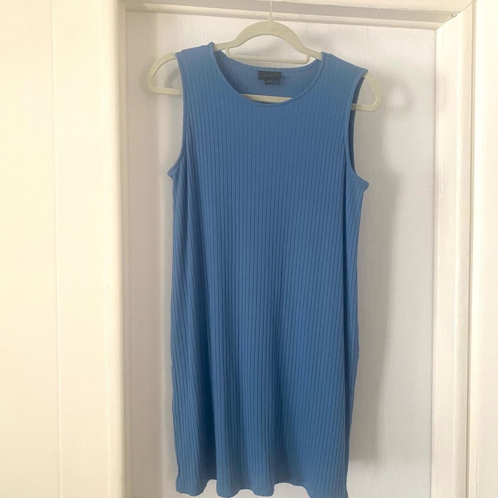 🌺3/$18 Sale J. Jill Sleeveless Ribbed Dress/Tunic in Blue